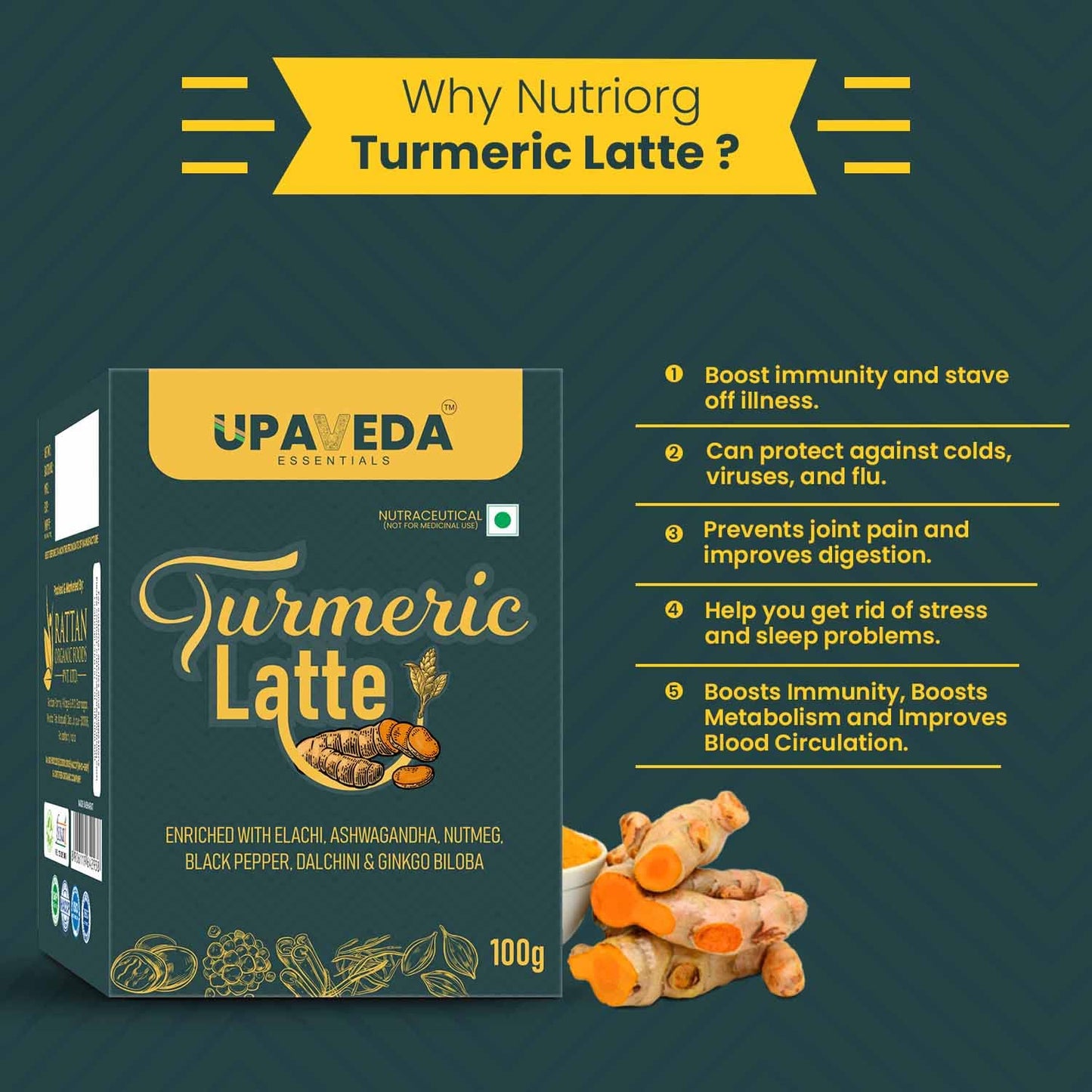 Upaveda Turmeric Latte 100g