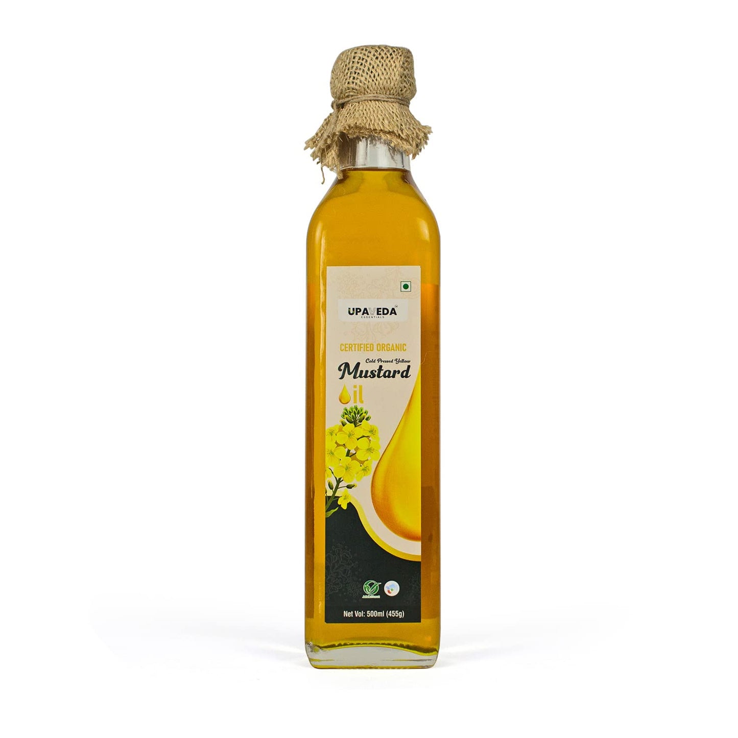 Upaveda Organic Cold Pressed Yellow Mustard Oil 500 ml