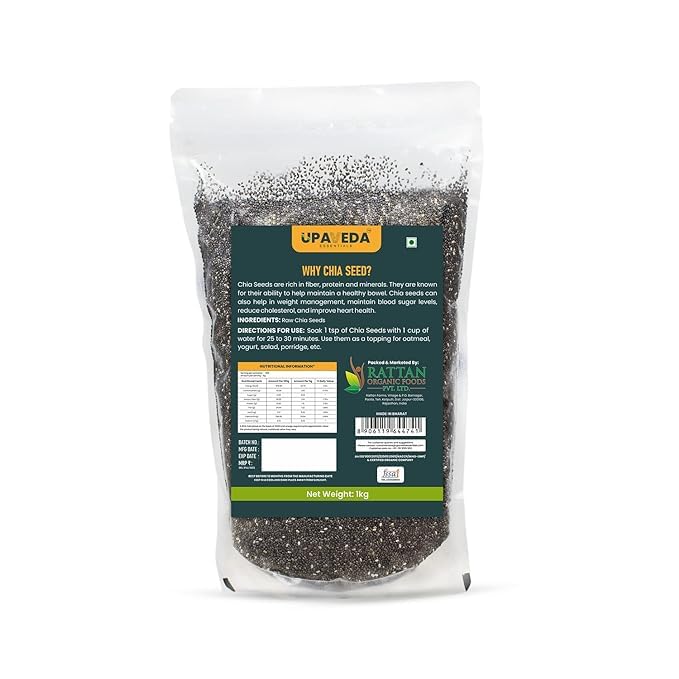 Upaveda Raw Chia Seeds 1000gm