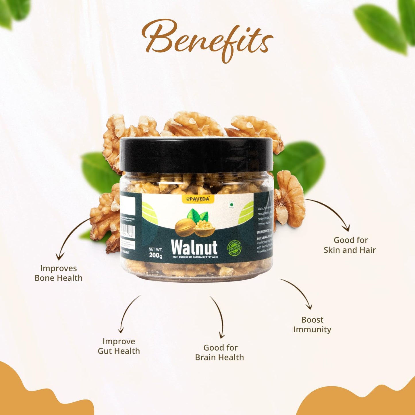 Upaveda Walnuts 200g