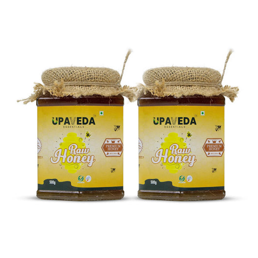 Upaveda Organic Raw Honey 1000g (Pack of 2*500gm)